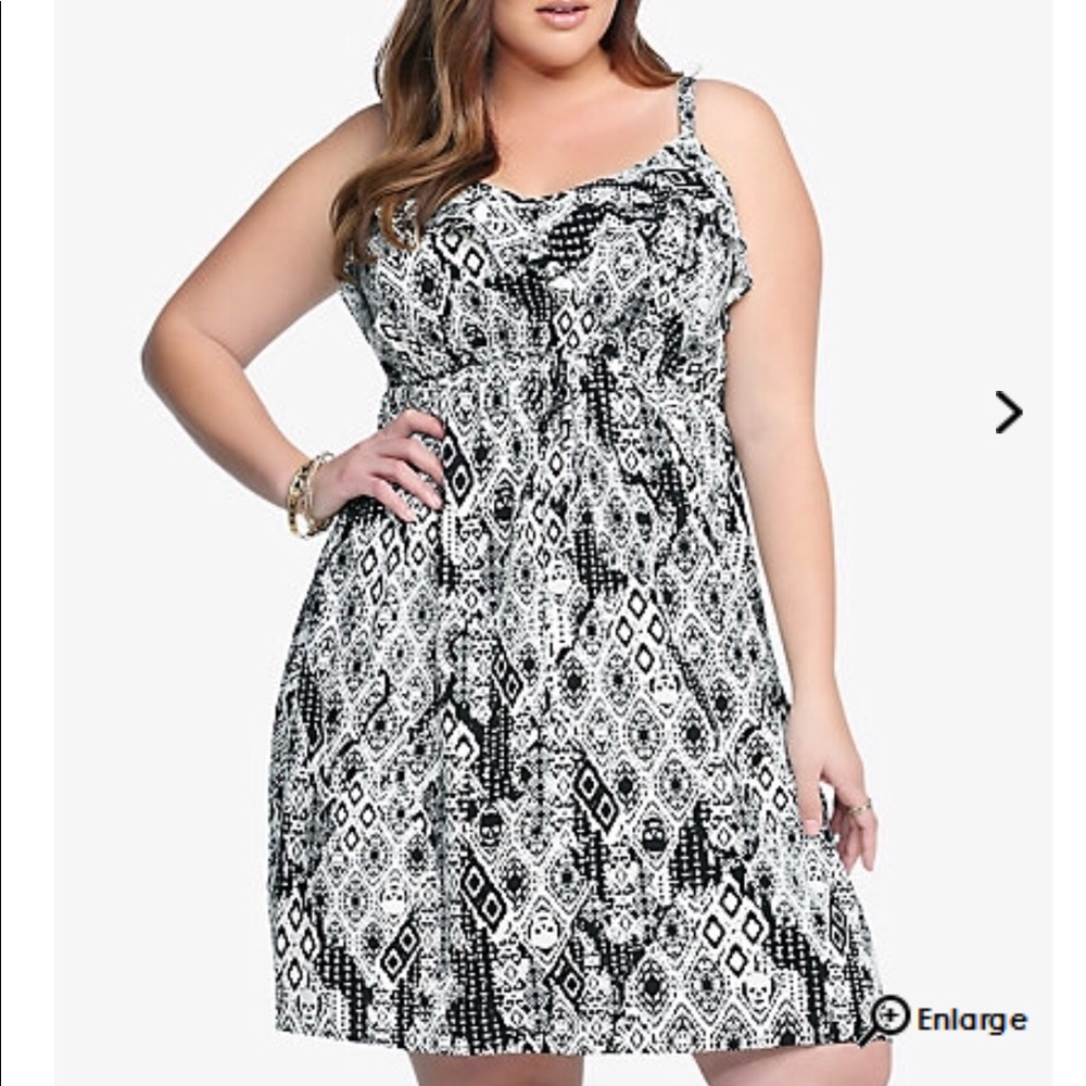 Tribal Skull Print Challis Tank Dress